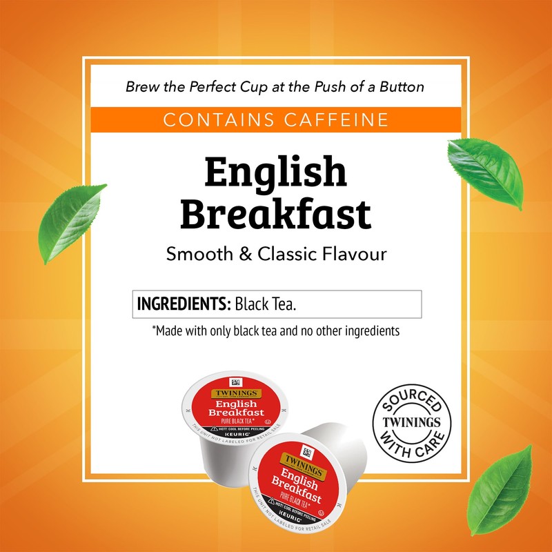 Twinings English Breakfast Black Tea K-Cup Pods for Keurig, 24