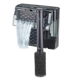 hygger Hang On Back Filter for 5-15 Gallon Fish Tank Hang-Over Back Filter with Adjustable Water Flow Extendable Intake Tube External Power Filter