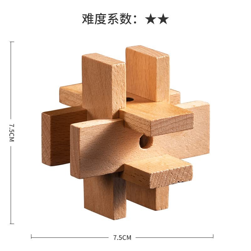 BM-STORE Wooden Puzzle, Killing Time, 3D Puzzle, Stress Relief, Toy