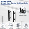 Estmoon 30 Pack Cabinet Handles Matte Black Cabinet Pulls with