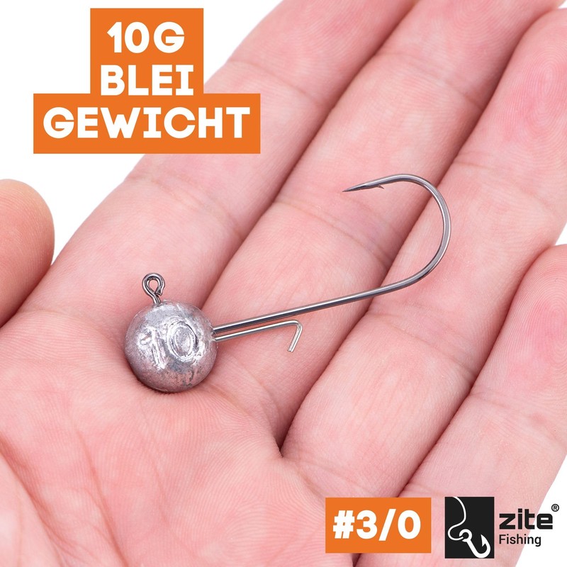 Zite Fishing Jig Head Assortment 3/0 Different Weights 5-25 g