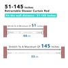 Umimile Tension Curtain Rod, 51-145 inches Adjustable Spring Shower Tension