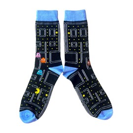 Mens Pac-Man Chasing Ghosts In The Maze Socks One Pair Multicoloured 6-10 UK / 39-44 Eur / 7-11 US