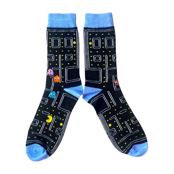 Mens Pac-Man Chasing Ghosts In The Maze Socks One Pair