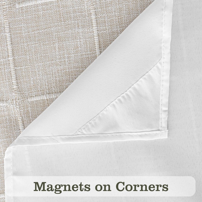 Extra Long Shower Curtains with Snap-in Liner, No Hooks Needed,