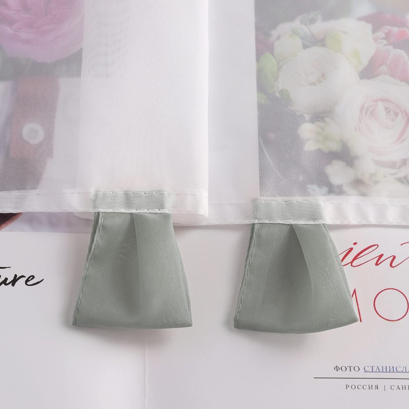Yujiao Mao Voile Panel Curtains with Tabs, Pack of 1