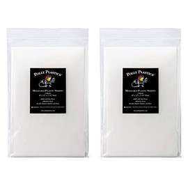 Polly Plastics Heat Moldable Plastic Sheets | 8-inch x 12-inch x 1/16-inch | Made in The USA | for Cosplay, Crafting, and Art Projects | Paintable (6 Sheets)