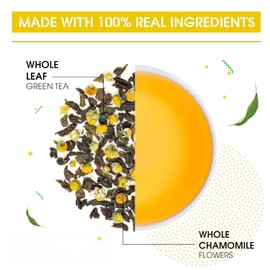 Teabox Premium Darjeeling Green Tea With Chamomile Flowers | 100% Whole Leaf & 0% Bitterness | Green Tea From The Himalayas | 25 Tea Bags (Low Caffeine)