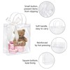 8 Pack Clear Plastic Gift Bags with White Ribbons, 23×