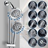 High Pressure Handheld/Rain 82-mode 3-way Shower Head Combo with 25.75"