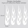 ZWYYW Reflective Car & Motorcycle Flame Stickers - 4 Pack
