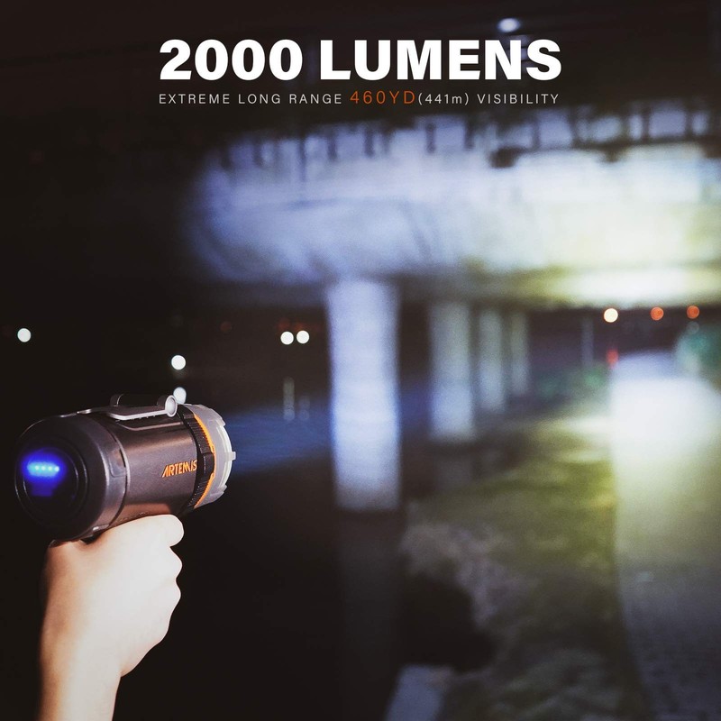 GOODSMANN Spotlight Rechargeable LED Spot Light Flashlight 2000 Lumen Waterproof