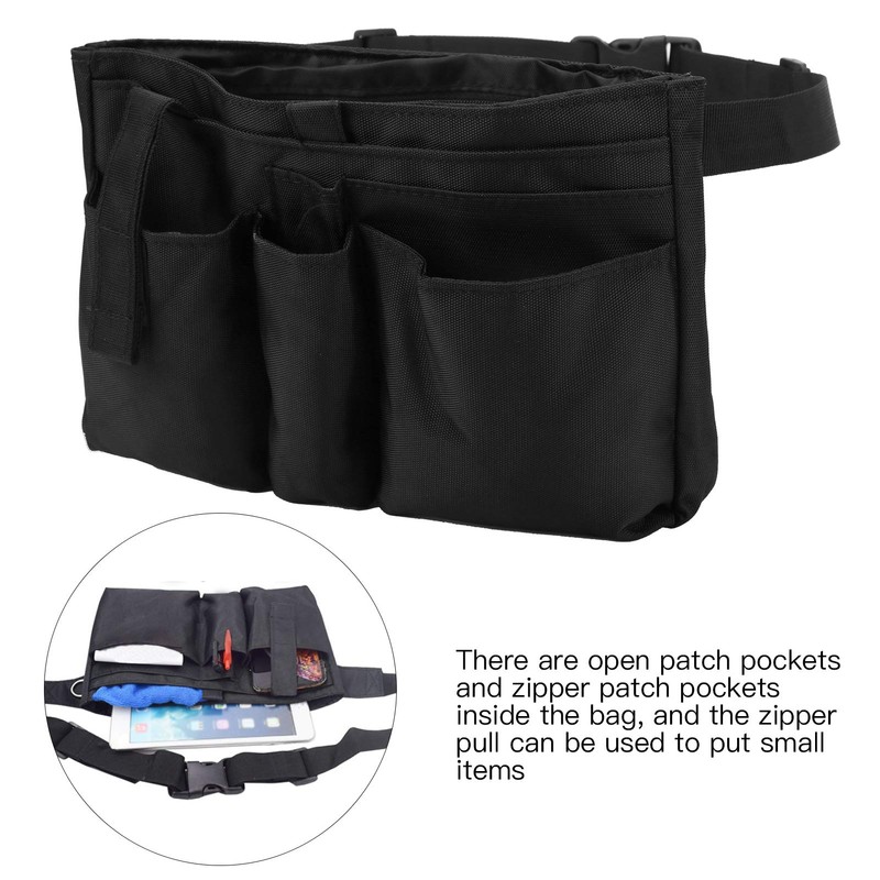 Belt Bag with Multiple Pockets, Multifunctional, Adjustable Waist Bag, Waiter,