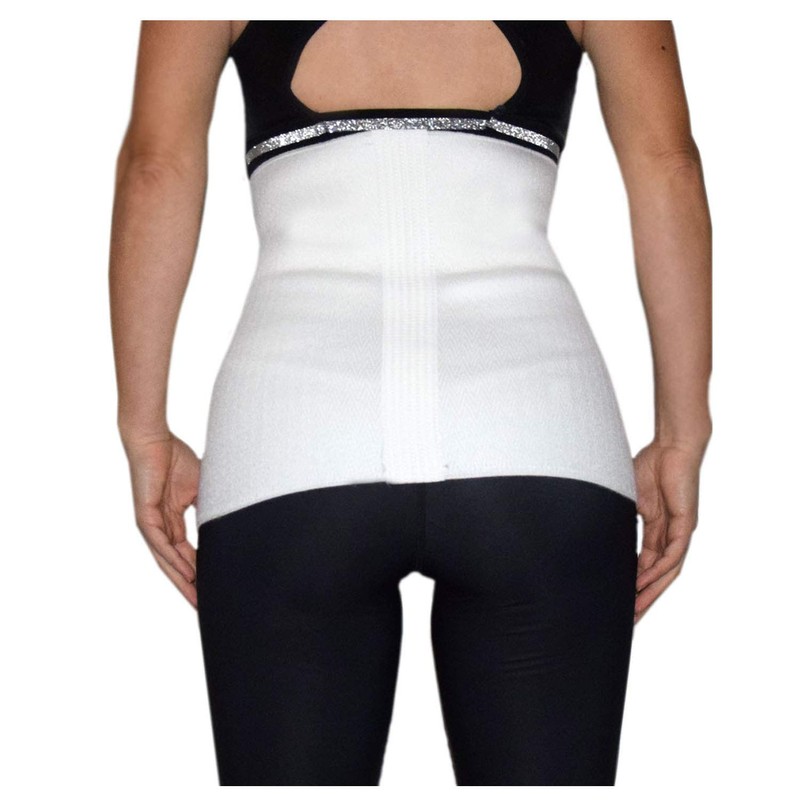 BODYPERFECT Teratex Bianco Elastic Compression Belt, Back Support, Abdominal Bandage,