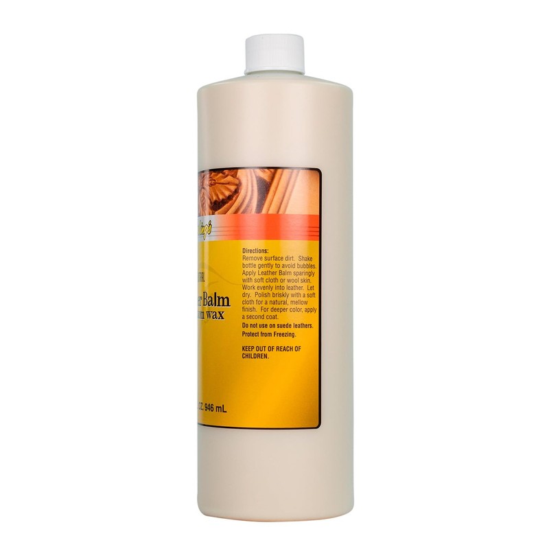 Fiebing's Leather Balm with Atom Wax 32oz - wax top