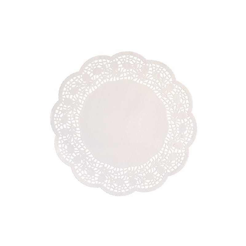 Elegant White Lace Round Doilies (26cm) 16 Count - Disposable