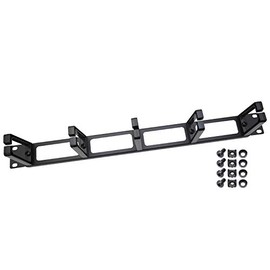 HMF 66455-02 Manoeuvring Panel for Server Cabinet, 19 Inch, 1 U, 5 Guide Brackets, Black