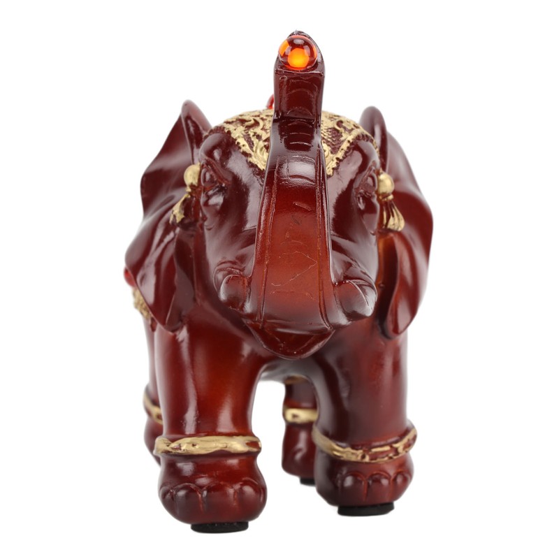 Elephant Statue Durable Resin Cute Elegant Attract Wealth Round Corner