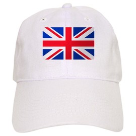 CafePress Union Jack Flag Cap Unique Adjustable Baseball Hat White