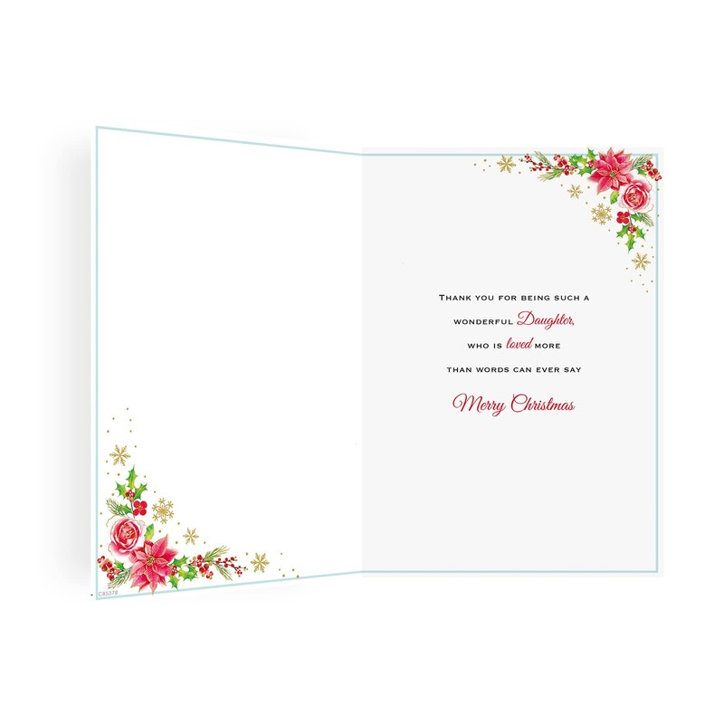 Regal Publishing Sentiment Christmas Card Daughter - 9 x 6