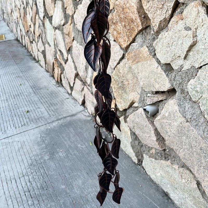 8.5 FT Rain Chain, Leaves Rain Chains for Gutters and