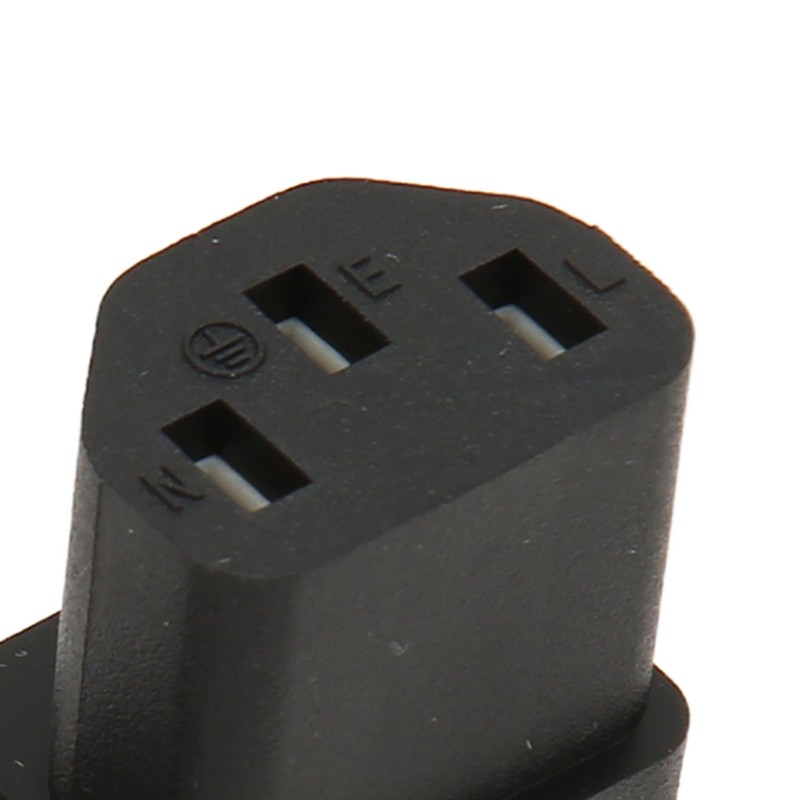 IEC320 C6 to C13 Power Adapter 90 Degree 2.5A‑10A 250V