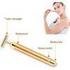 Beauty Bar 24k Golden Pulse Facial Massager, T-Shape Electric Sign