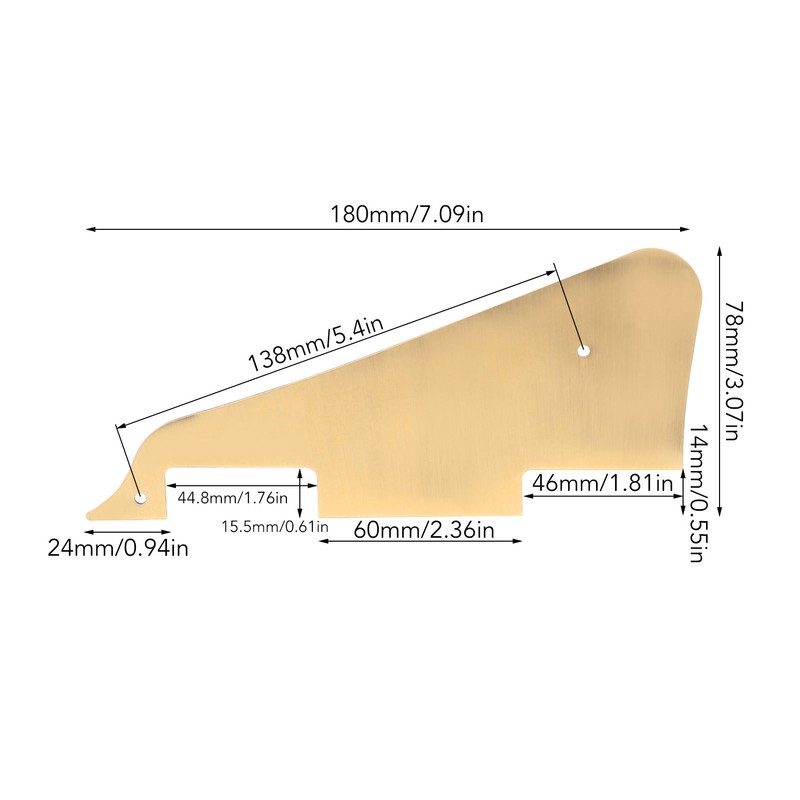 Electric Guitar Pickguard Metal Anodized Lightweight Scratch Protection Guitar Guard
