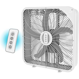 Aspen Box Fan 20 Inch with remote control Small Box Fans, Home Window Box Fans 3 Speed Quiet Most Powerful Window Fans for Home Bedroom Square Fan