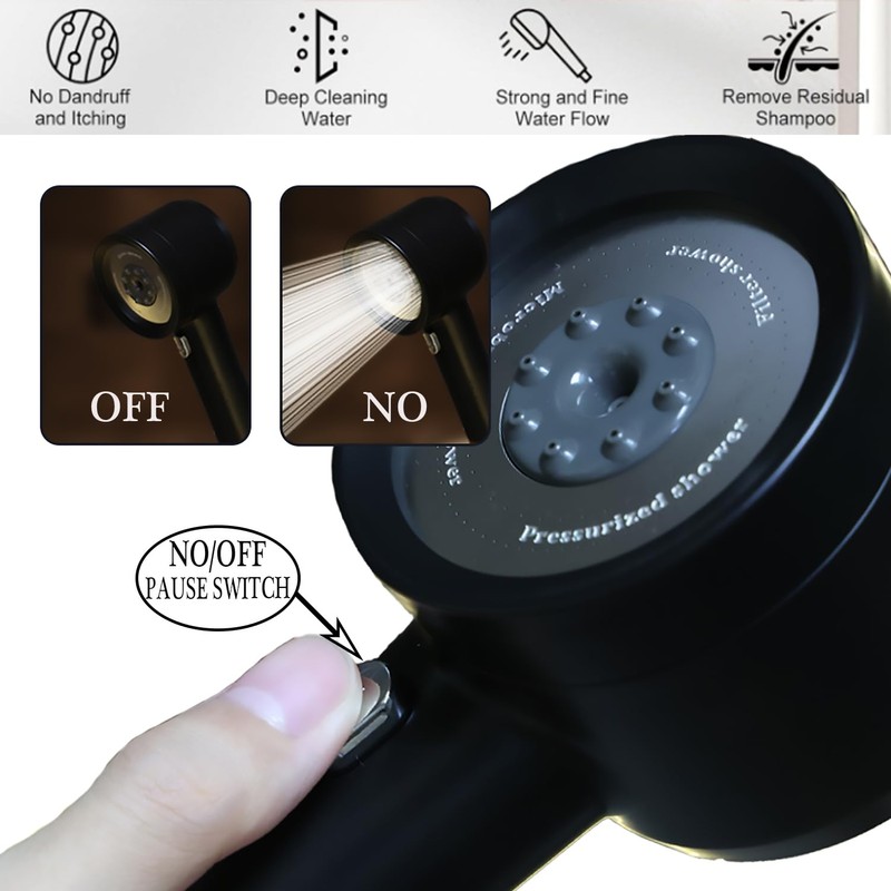 High Pressure Shower Head with Handheld,Shower Head with Filter with