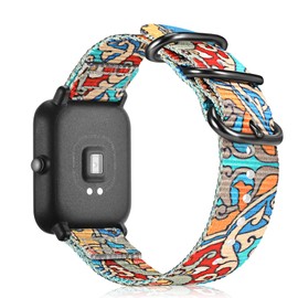 Fintie Bands Compatible with Galaxy Watch 3 41mm, 20mm Premium Soft Nylon Replacement Strap Band Wristband, Cartoon Floral