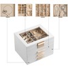 Frebeauty Jewelry Box with Clear Lid,4-Layer Jewelry Organizer with 3