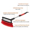 CarCarez 3-in-1 Extendable Snow Brush with Ice Scraper Squeegee Auto