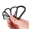 TEMLUM Aluminum Carabiner D-Ring, 5 Sizes, Ultra Lightweight, Keychain, Stylish,