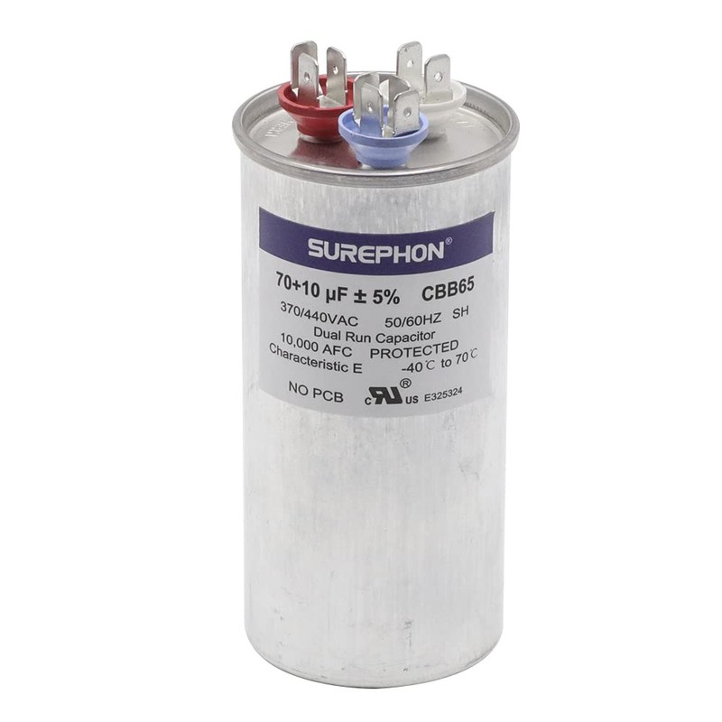 SUREPHON B CBB65 Run Capacitor for ac 70+10 uf 70+10