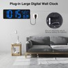 XREXS Large Digital Wall Clock with Remote Control, 17.2 Inch