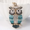 Cute Owl Rhinestone Keychain, Sparkling Animal Charm Keychain Pendant, silver