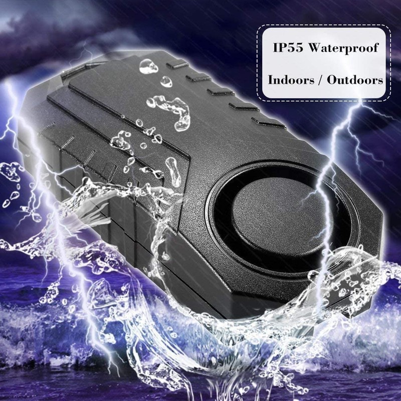 Bike Alarm with Remote 2 Pack, 113dB Wireless Anti-Theft Vibration