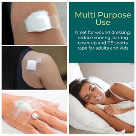 NanaCare NanaCare Transparent Medical Tape 2.5cm x 9.1m 4 Rolls | Mouth Tape Anti Snore Snoring Aids| Medical Tape for Skin, Dressings and Face| Clear Micropore Tape| Surgical Tape for Sensitive Skin