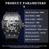 Tiong Silicone Barrel Shaped Business Men's Quartz Watch，Luminous Waterproof Men's