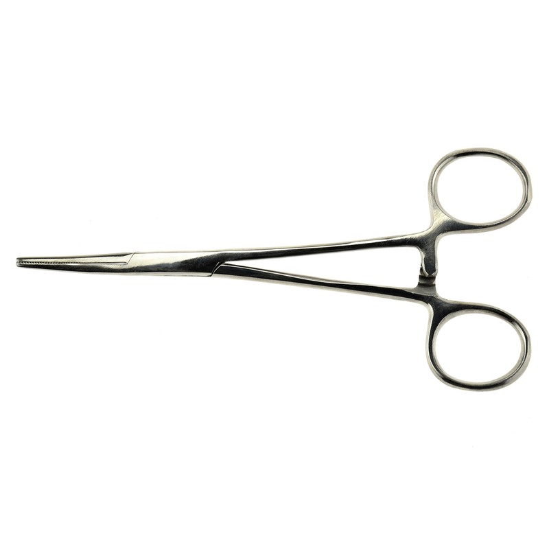 SE 5-1/2" Stainless Steel Self-Locking Straight Forceps - 655FS