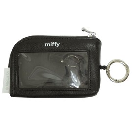 miffy miffy mf smart key pouch with reel, key case, license, regular case, Black