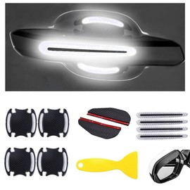 Car Door Handles Sticker 11-Piece Car Protective Covers Part Set Car Door Handle Protective Film Car Door Handle Protective Film Car Door Handle Protective Film Protection Sticker for Car Door Handles
