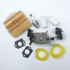 KIPA Carburetor Air Filter Tune Up kit for Husqvarna Gas Chainsaw 445 445E 450II 450 450E Chain Saw OEM # 506450401 Replace ZAMA C1M-EL37B JONSERED CS2250 S II CS2245 S II Carb