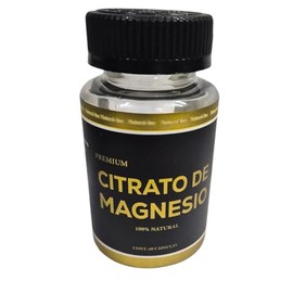 Citrato de Magnesio Premium, 100 Natural, Suplemento Alimenticio, 60 Cápsulas de 500mg                                                                