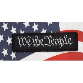 We The People - Morale Patch B&W Hook & Loop Application 3"x 1"