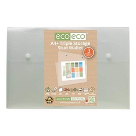 eco-eco A4+ 95% Recycled Triple Storage Stud Wallet