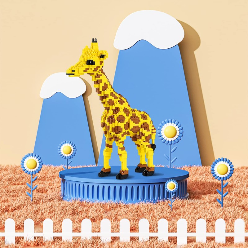 Larcele 1350 Pieces Micro Building Blocks Toy Kit, Mini Animal