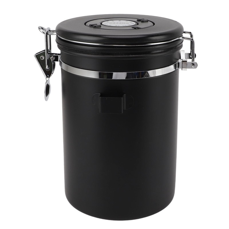 Coffee Canister 1800ml 304 Stainless Steel Window Design One Way