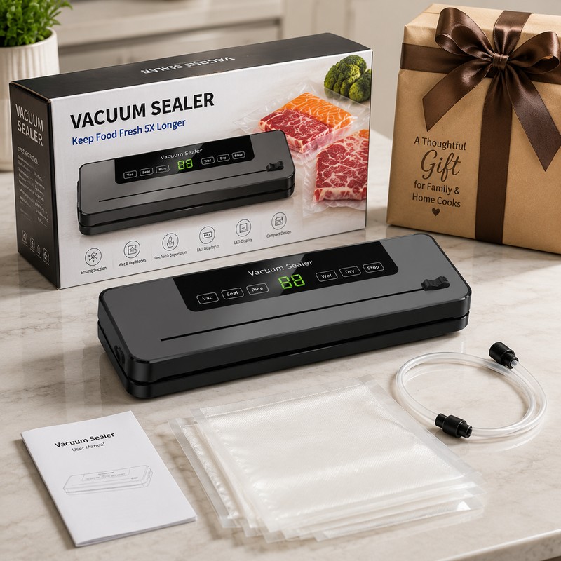 Electric Vacuum Sealer Machine for Food Storage – Wet &
